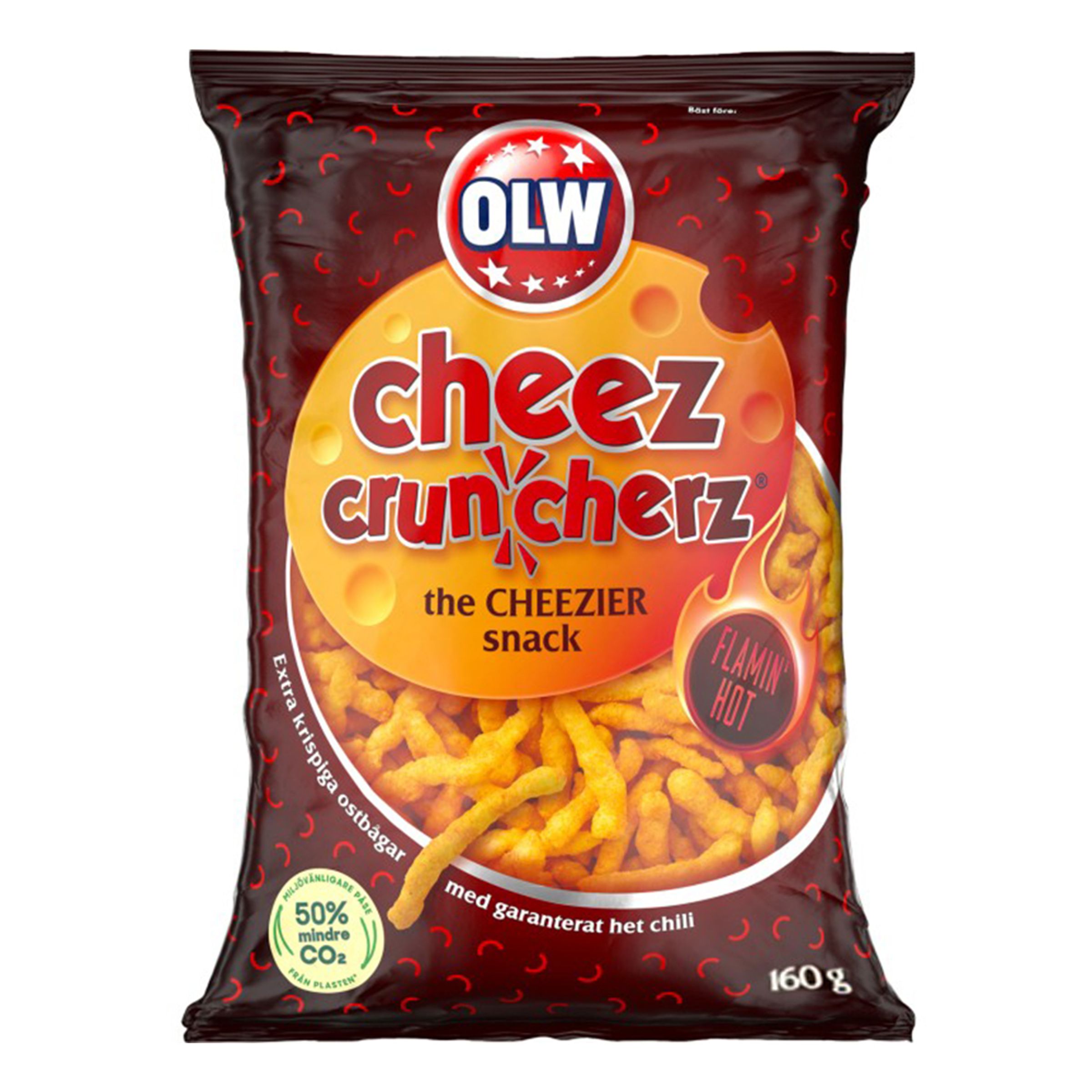 OLW Cheez Cruncherz Hot Chili - 160 gram
