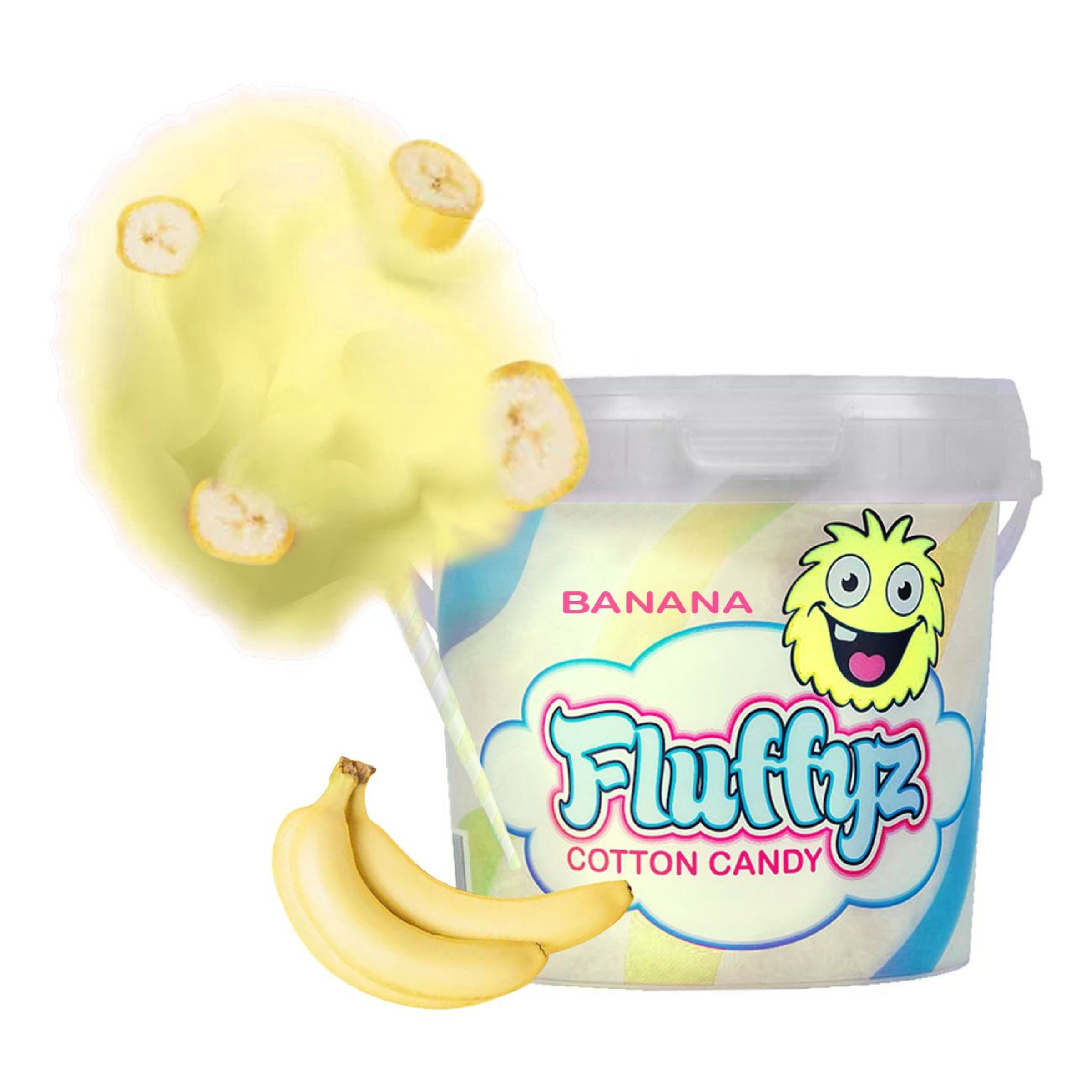 Fluffyz Sockervadd Banan - 50 gram