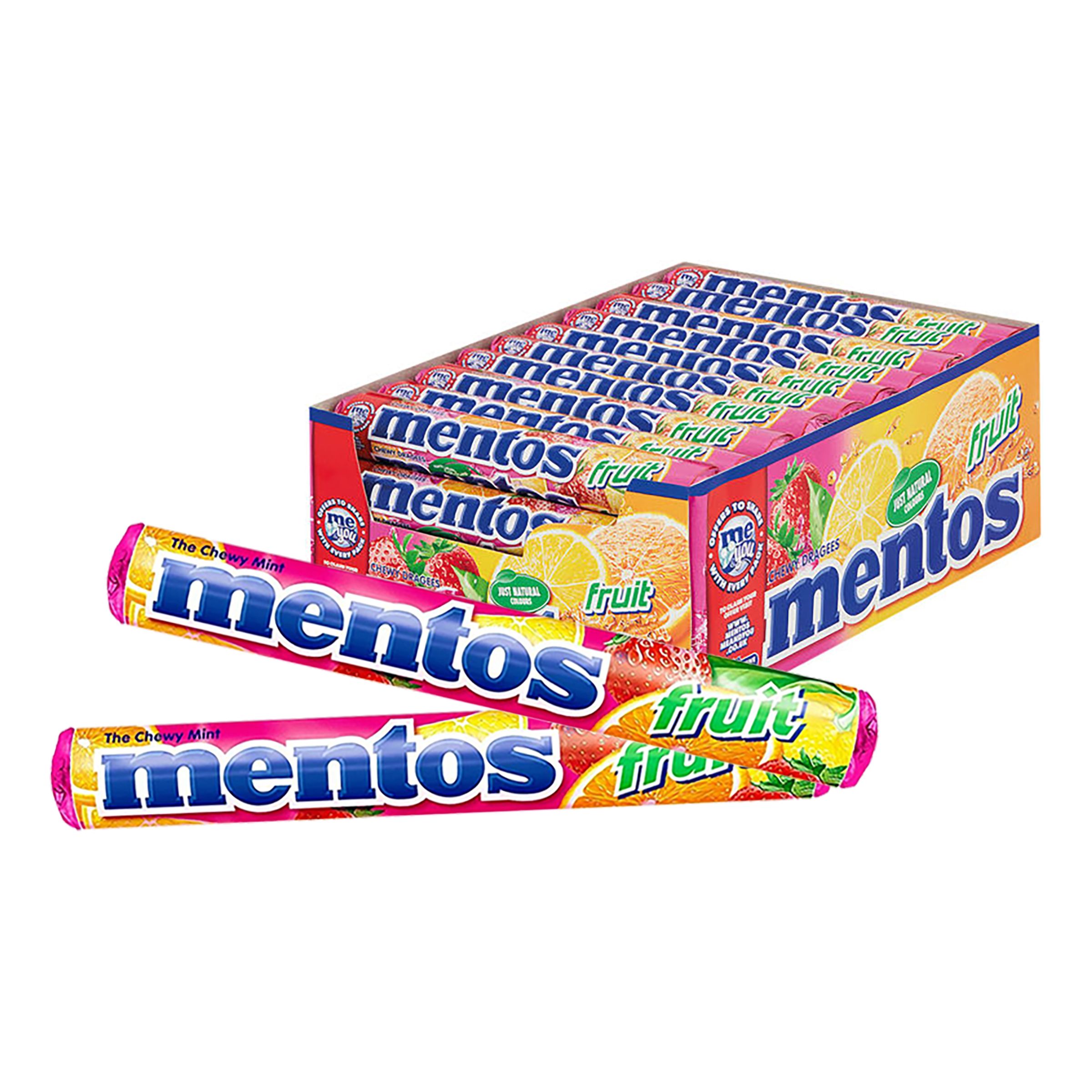 Mentos Rulle Frukt - 40-pack