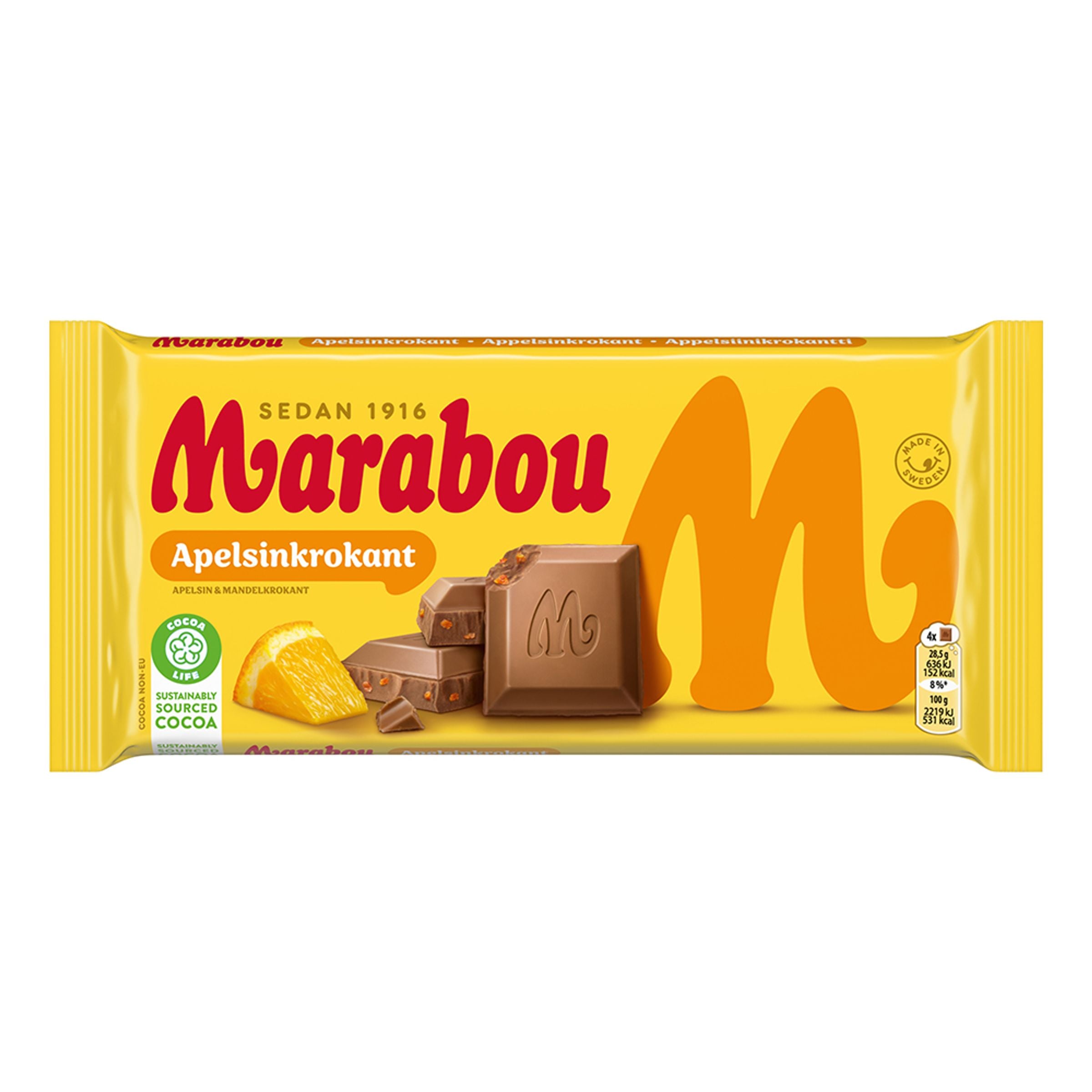 Marabou Apelsinkrokant Chokladkaka - 160 g