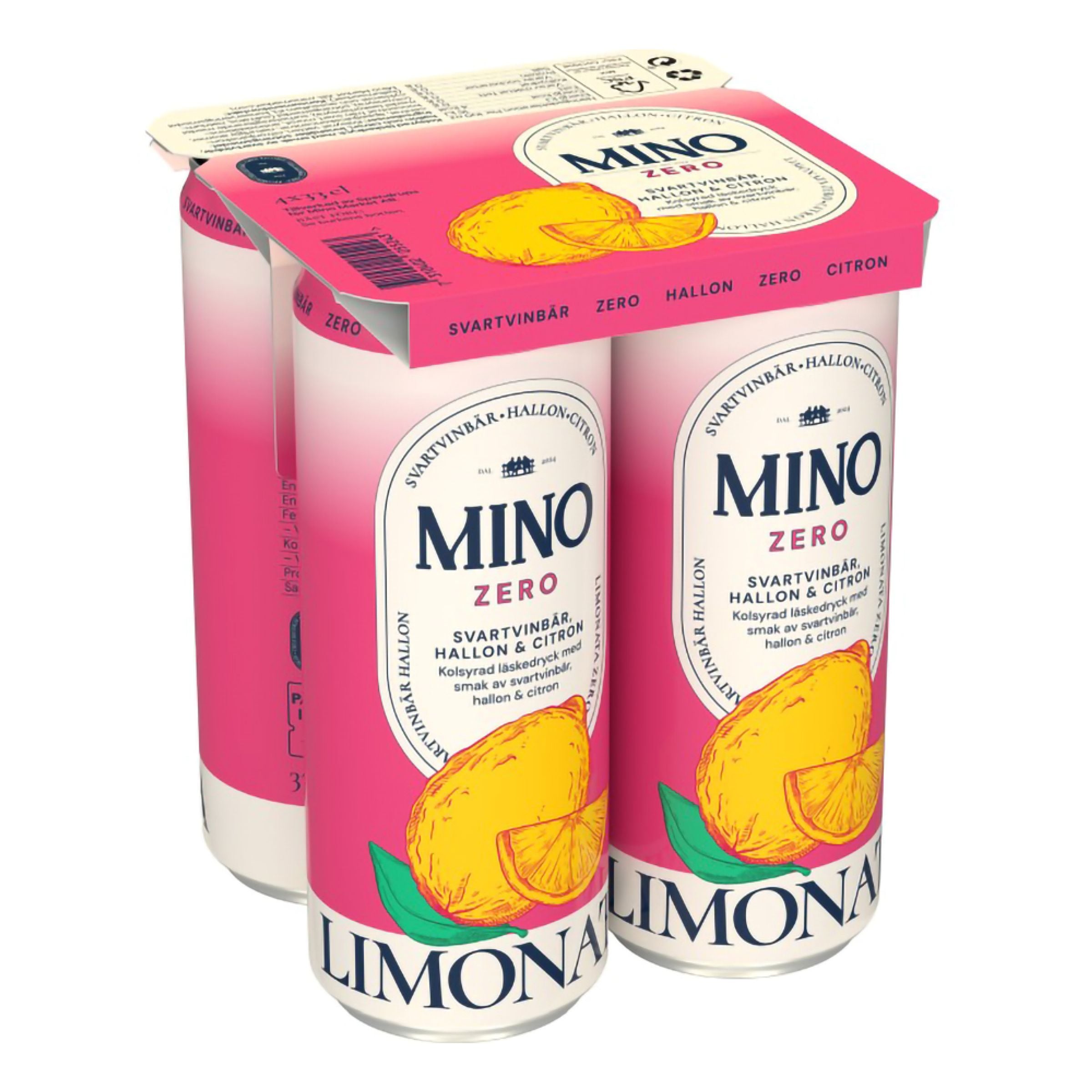 Mino Hallon Svartvinbär Zero - 4 x 33 cl