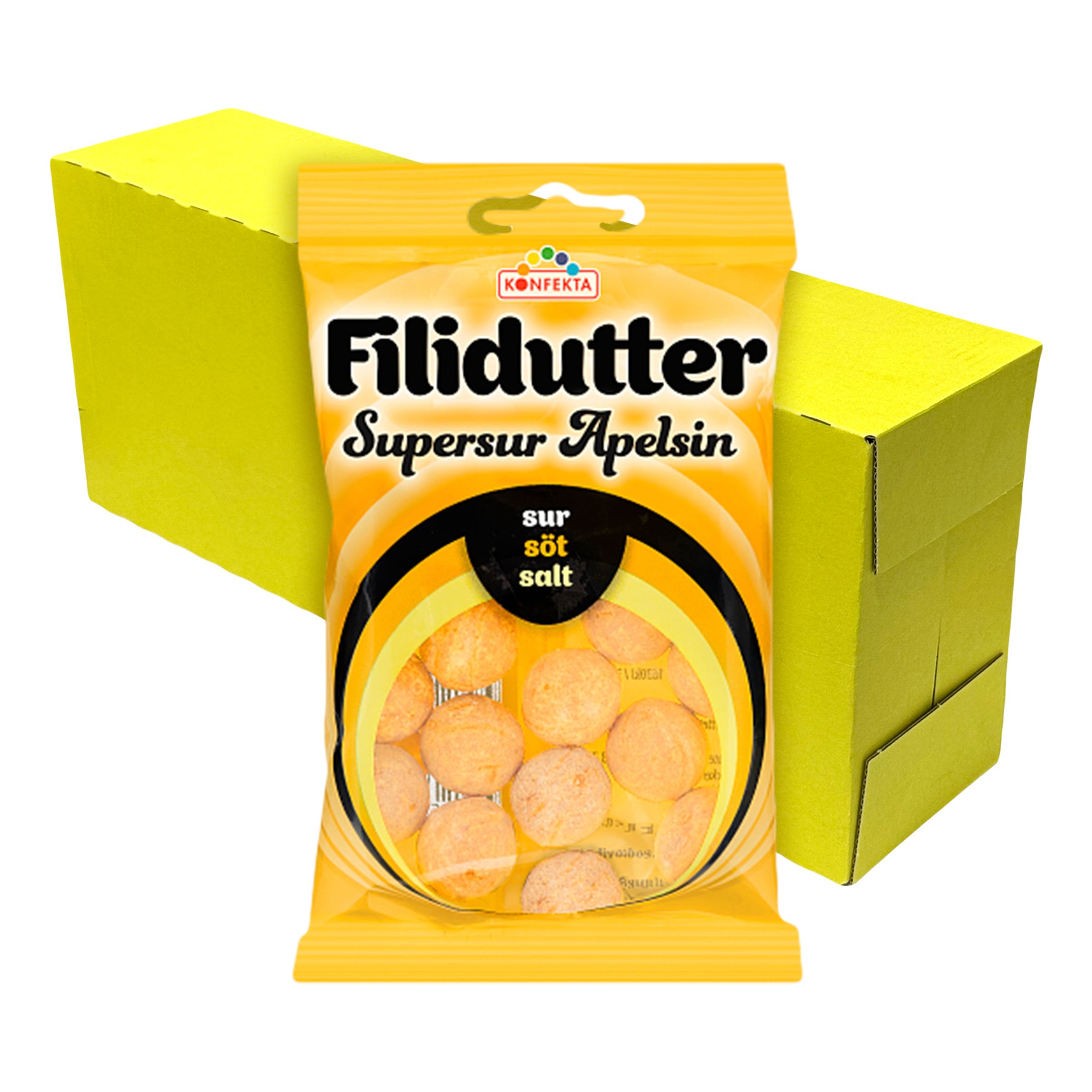 Filidutter Supersur Apelsin Storpack - 20 x 65 g