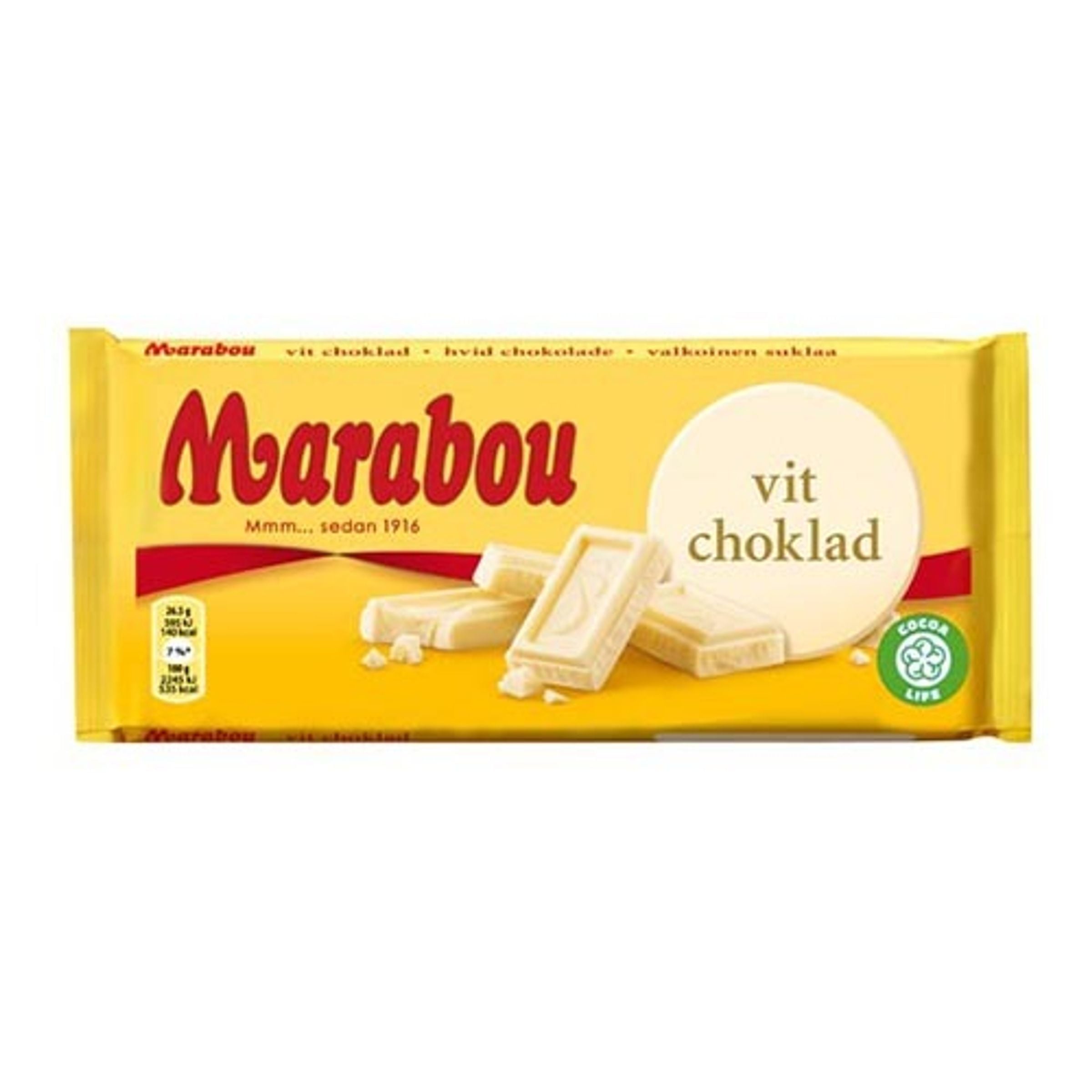 Marabou Vit Chokladkaka - 180 g