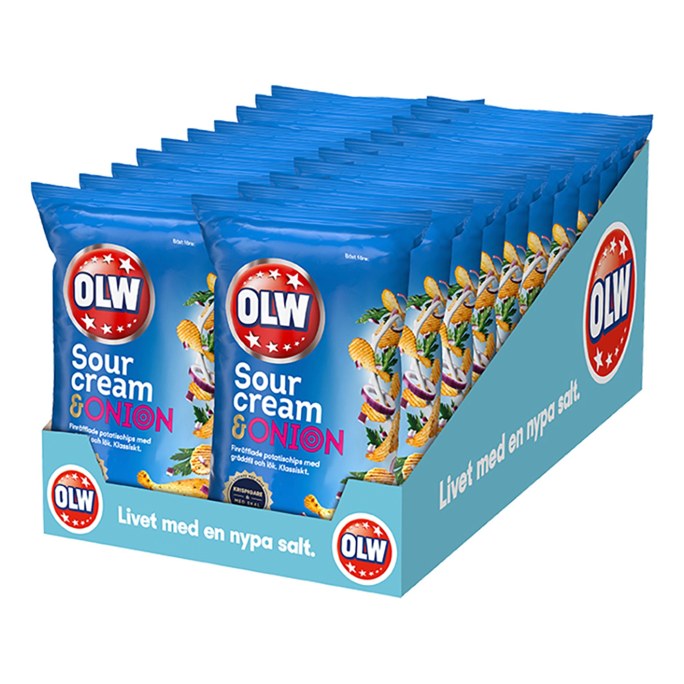 OLW Sourcream & Onion Mini Storpack - 20 x 40 g