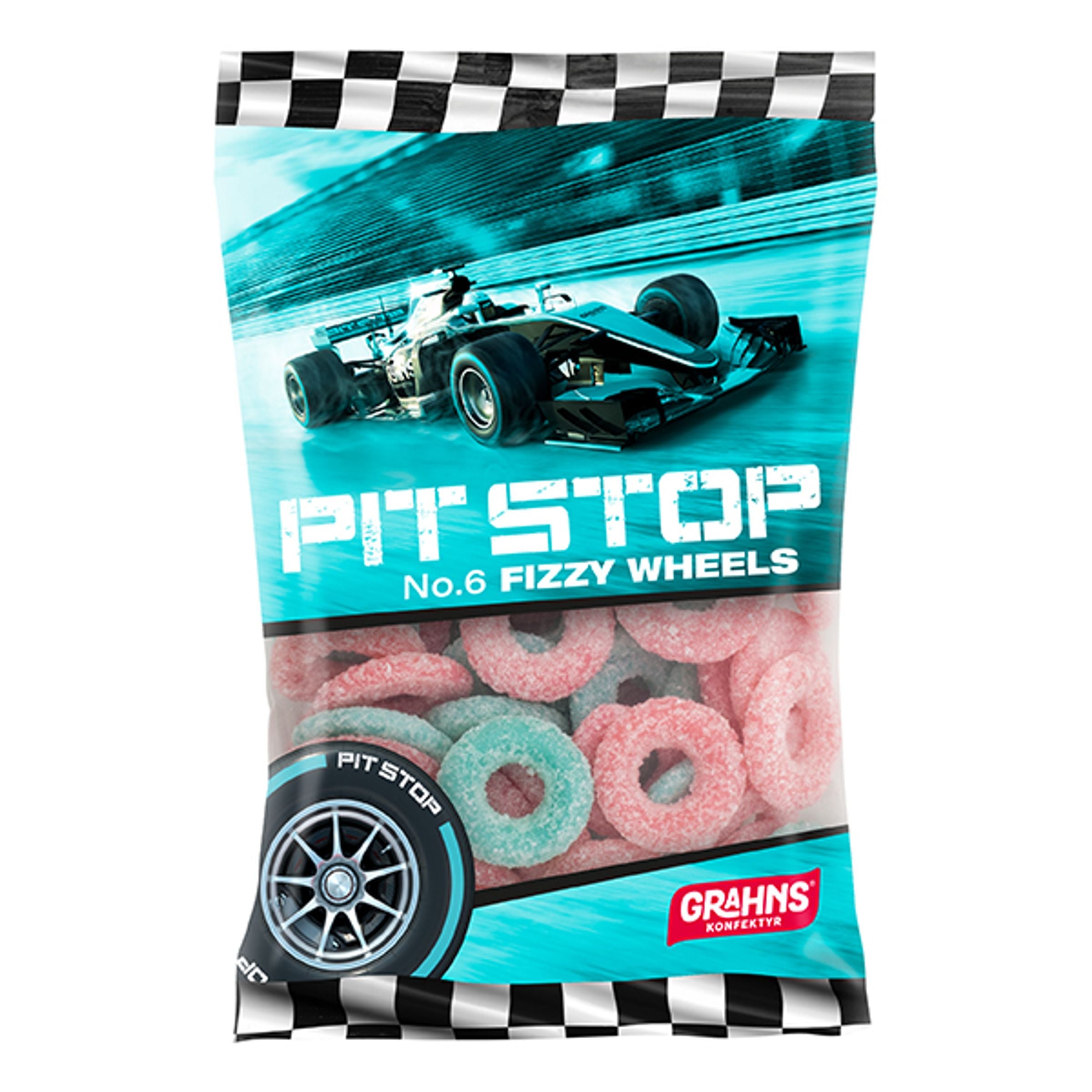 Pit Stop Fizzy Wheels - 100 g