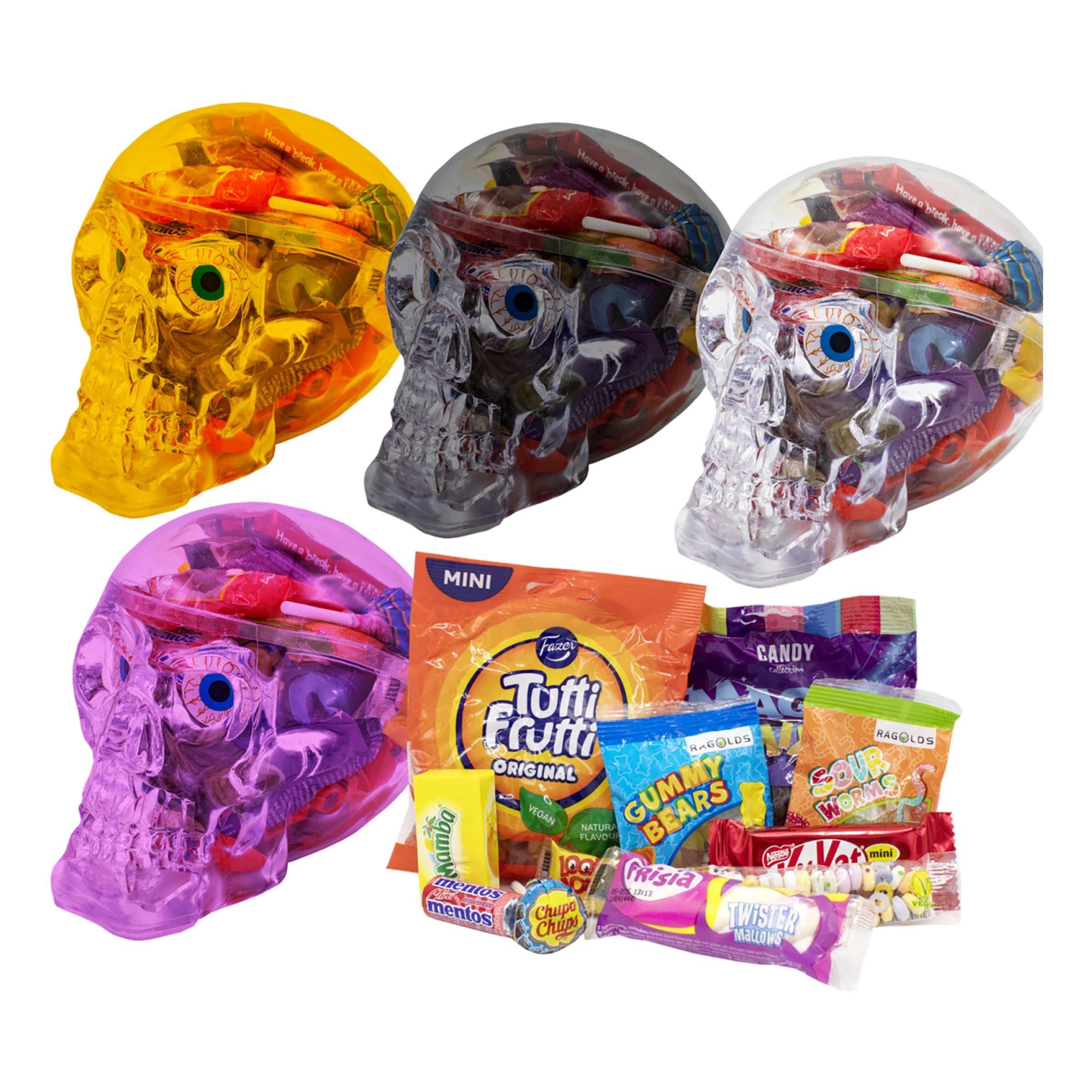 Dödskalle med Halloweengodis - 329 g