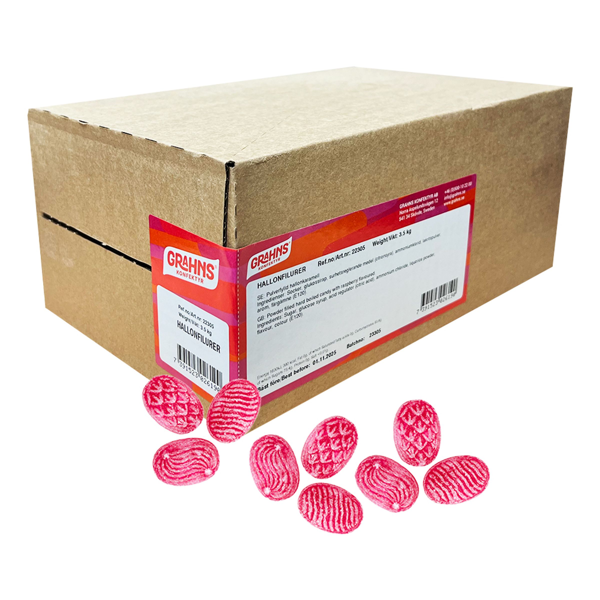 Grahns Hallonfilurer Storpack - 3,5 kg