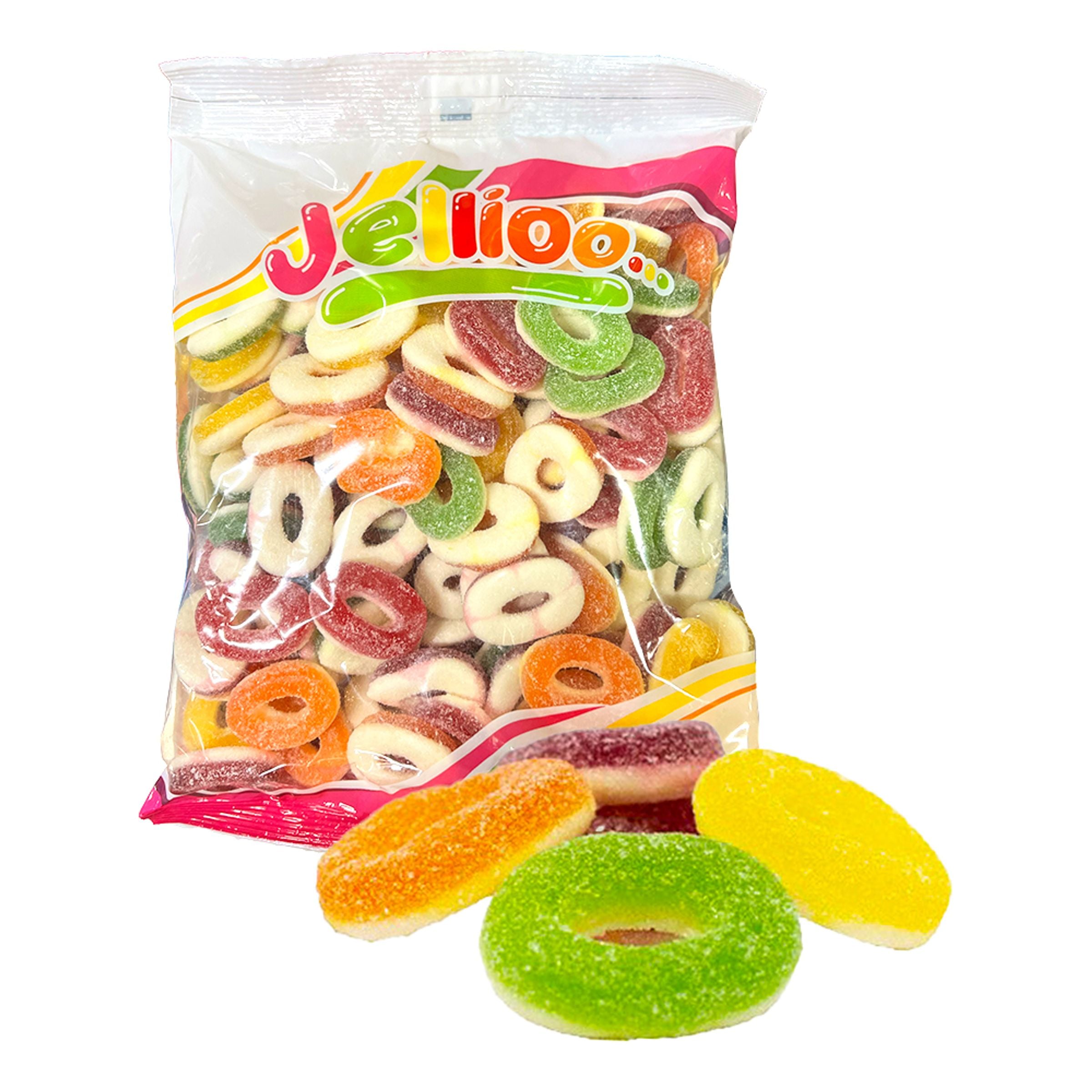 Jellioo Sour Rings Storpack - 1 kg