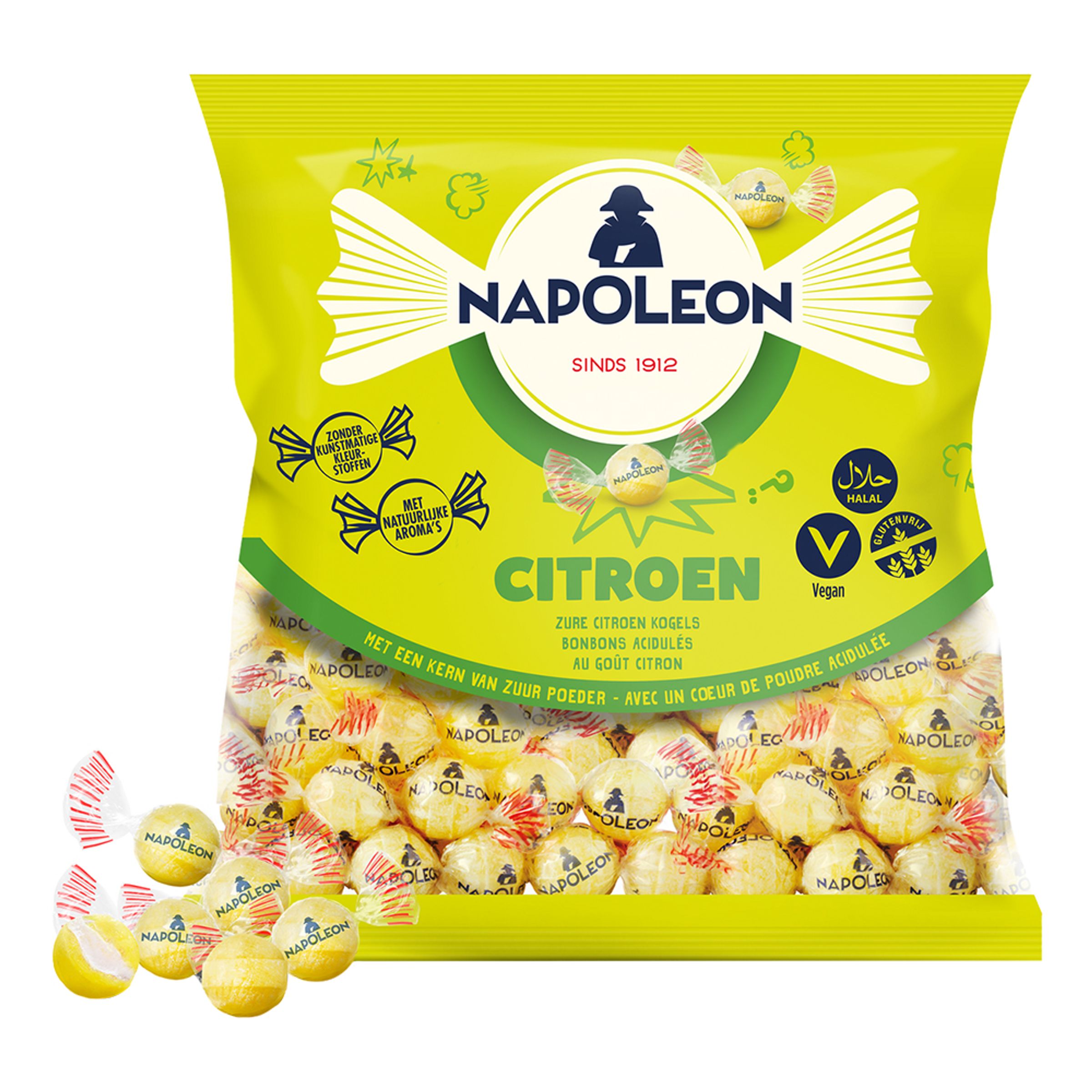 Napoleon Kanonkulor Citron Storpack - 1 kg