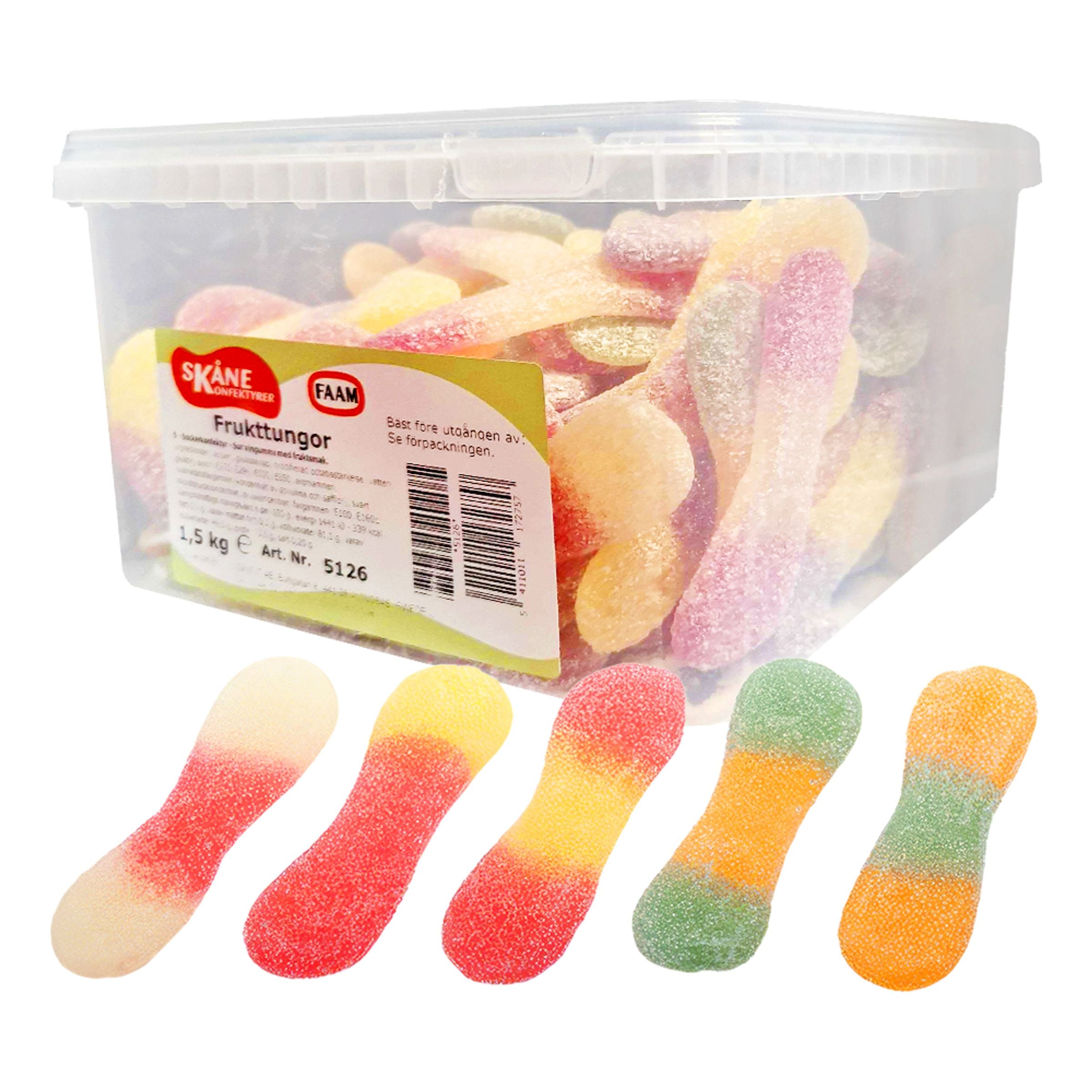 Skåne Konfektyrer Frukttungor Storpack - 1,5 kg